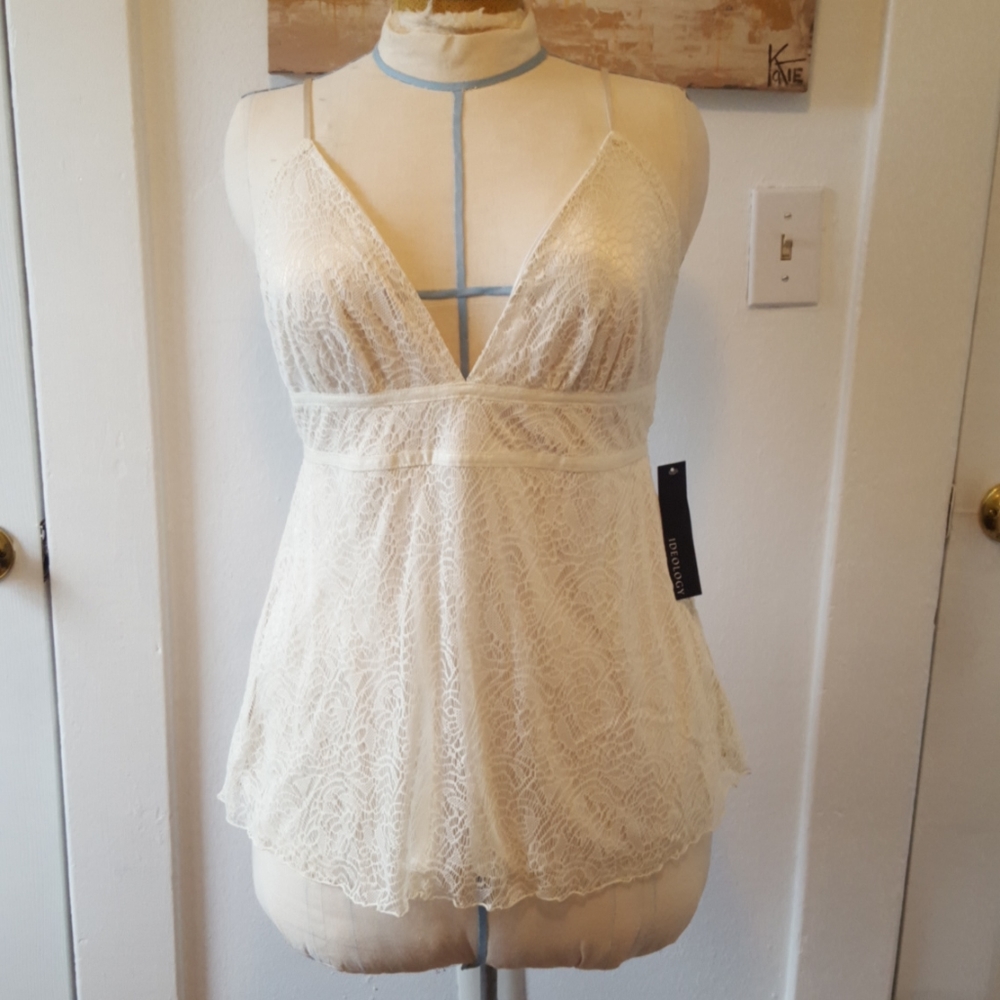 Lace Cream Tank - Picture 1 of 5